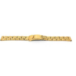 Flat view of Gold Tone Womens Steel Watch Bracelet, Womens Metal Replacement Strap