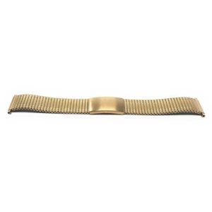 Flat view of Gold Tone Mens Adjustable Expansion Watch Band, Stretch Strap
