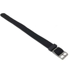 Angle view of Black Black Ballistic Nato Style Nylon Strap