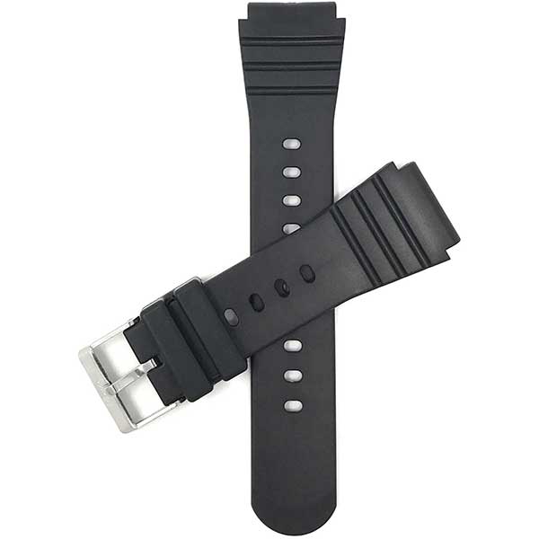 Kræft Distill Få Bandini PVC_4520 | 22mm Black Mens Rubber Sports Watch Band Fits Casio,  Timex and More - Shoptictoc