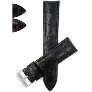 Bandini VEG100 | Vegan Watch Band, Premium Faux Leather Strap, Alligator Pattern