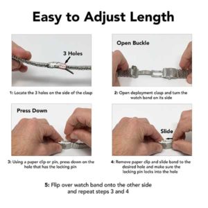 How to shorten a shark mesh watch strap