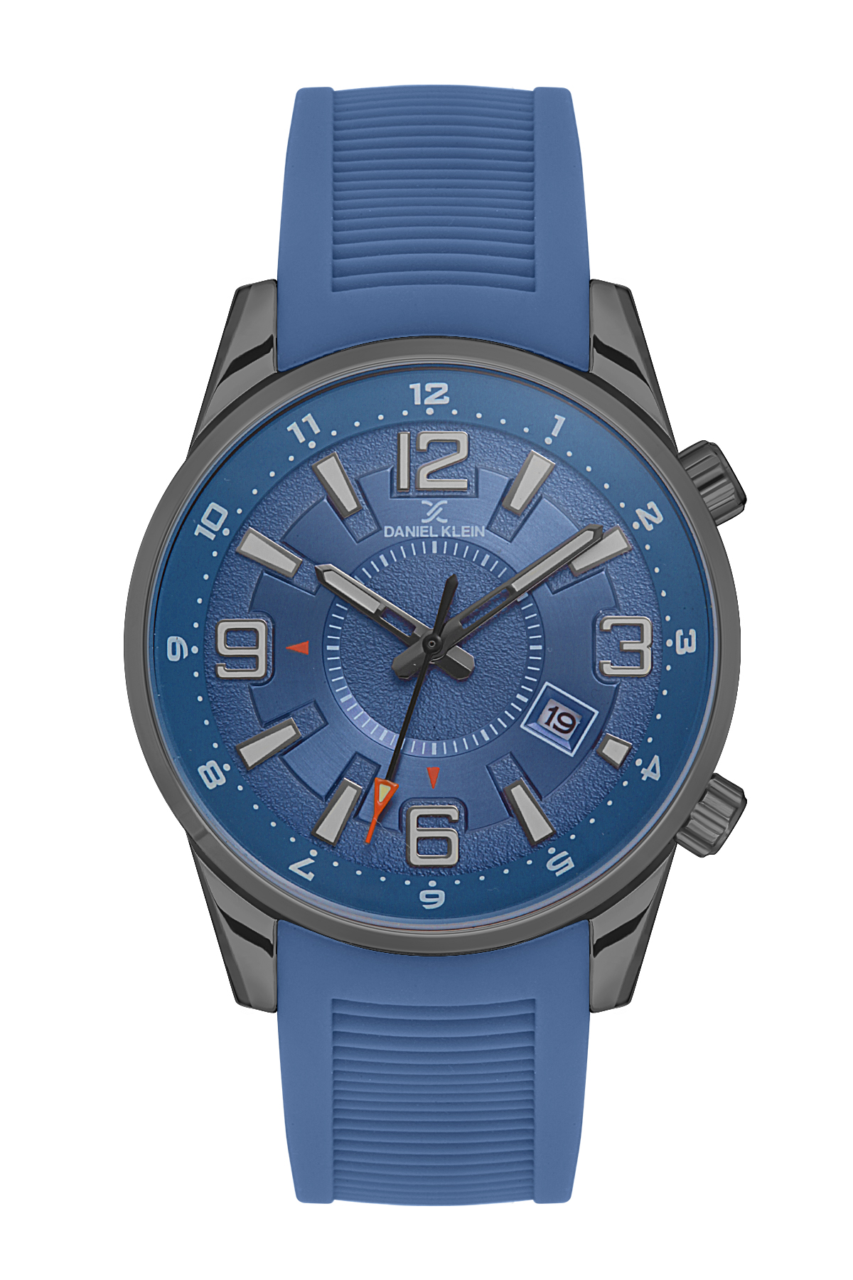 Daniel Klein 44mm Analog Mens Watch, Silicone Strap, Japanese Quartz Movement, Date - DK.1.13541-4