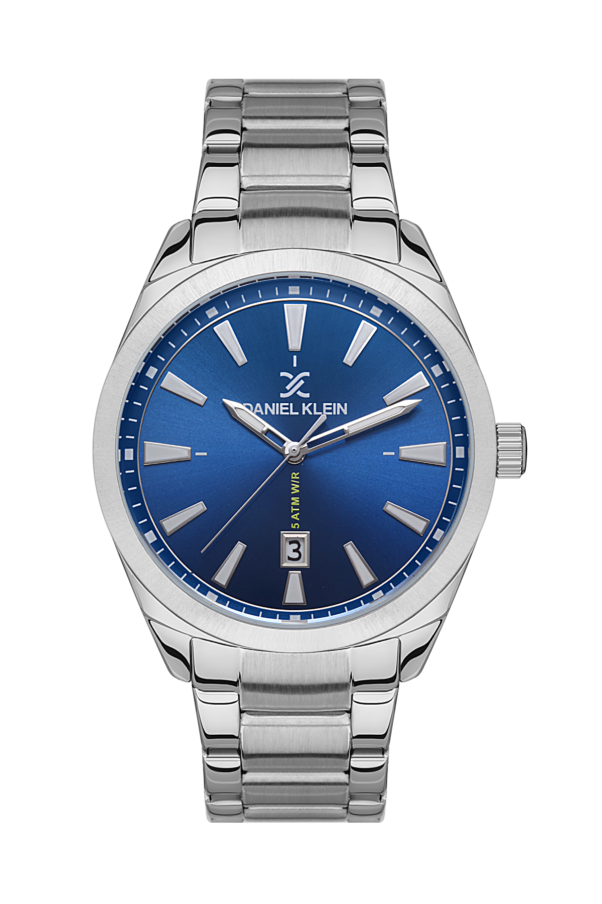 Daniel Klein 43mm Analog Mens Watch, Stainless Steel Strap, Japanese Quartz Movement, Date - DK.1.13556-2