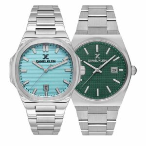 Daniel Klein 2 Embossed Dial Watch Bundle