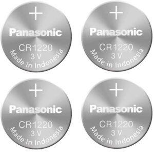 4 x Panasonic 1220 Batteries, 3V Lithium CR1220