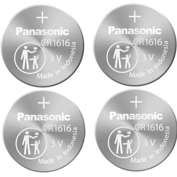 4 x Panasonic 1616 Batteries, 3V Lithium CR1616