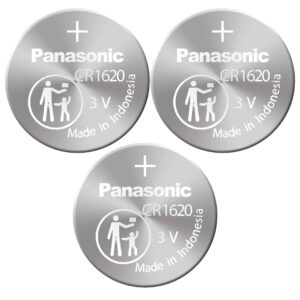 3 x Panasonic 1620 Batteries, 3V Lithium CR1620