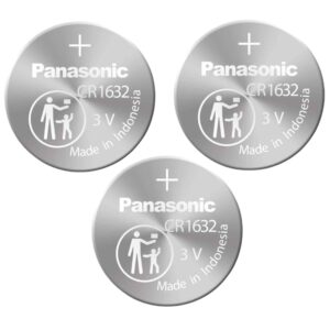 3 x Panasonic 1632 Batteries, 3V Lithium CR1632