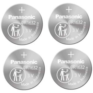 4 x Panasonic 1632 Batteries, 3V Lithium CR1632