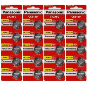 20 x Panasonic 2450 Lithium 3 volt Batteries, equivalent CR2450 3v